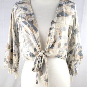 Surf Gypsie Kimono Tie Top Coverup Women's Size Small Boho West-Coast Inspired